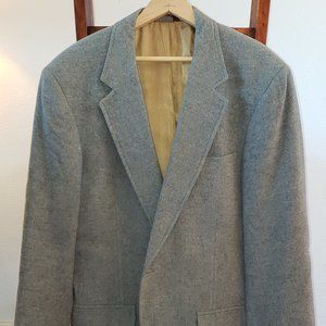 100% Real Camel hair coat/ blazer in grey color. Sz L